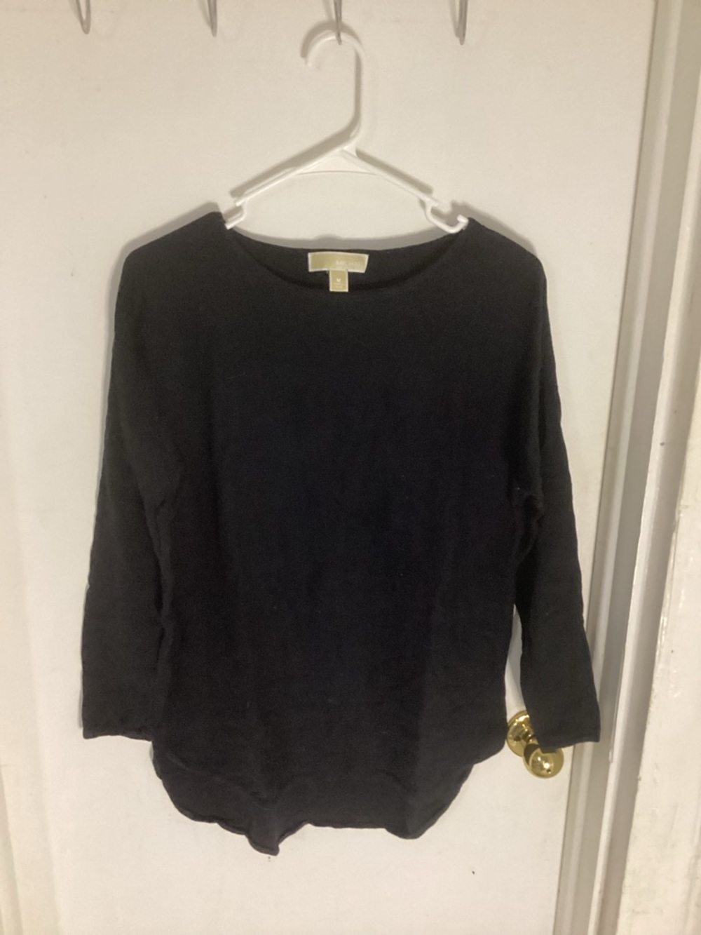 Michael Kors Black Tunic Pullover Sweater Size Medium